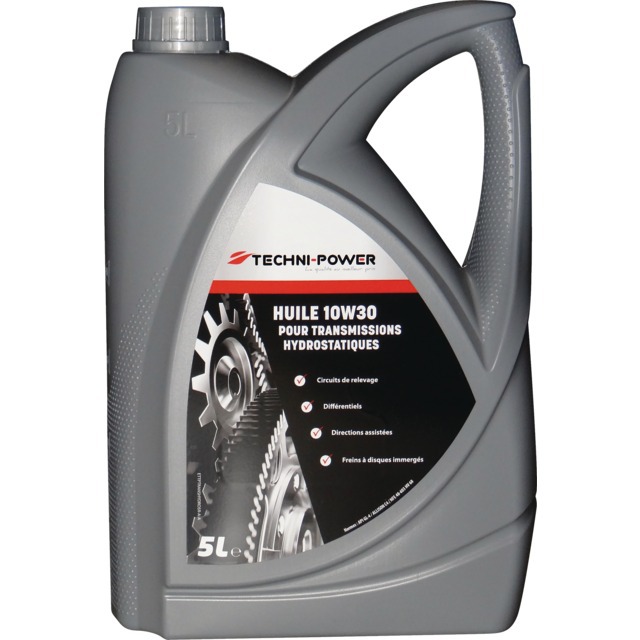 Huile Transmission Hydrostatique 10W30 Bidon 5L Techni-power référence fournisseur 1970141